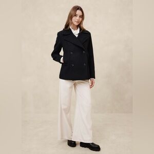 Banana Republic Double Breasted Pea Coat Blue Size XL